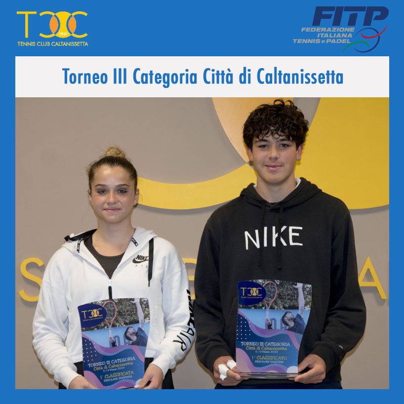 Emanuela Dolce e Angelo Lo Destro, III Categoria tennis Caltanissetta