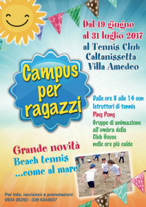 Campus estivo per ragazzi al Tennis Club Caltanissetta