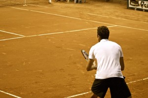 Uno dei tennisti in gara del Torneo Internazionale Challenger 2012