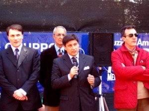 Il sindaco Messano durante la premiazione del Torneo Internazionale di Tennis Italy 1 2004