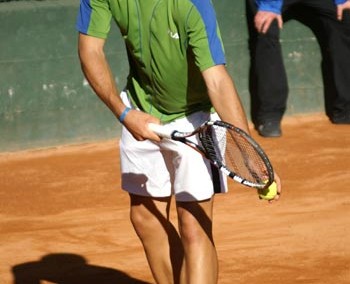 Uno dei giocatori alla semifinale del Torneo Internazionale di Tennis Future 2008